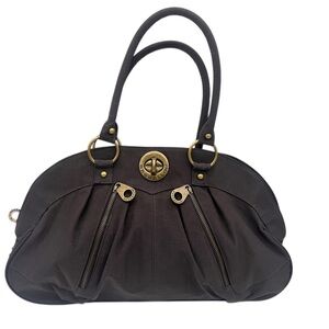 Baggallini Shanghai Satchel Tote Bag with Pouch in Brown Double Handle Carry